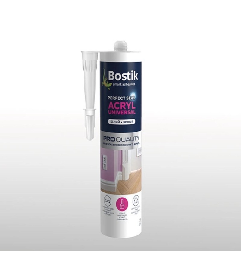 აკრილის მასტიკა Unicersal Acrylic Sealant თეთრი 500 გრ  BOSTIK