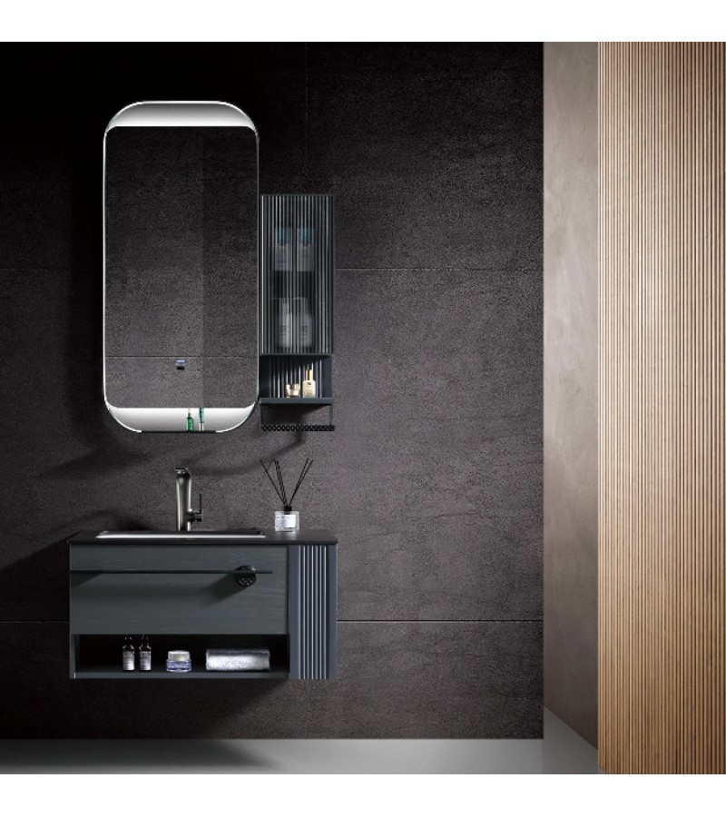 Bathroom furniture with mirror 80 cm A602-80 brown. GDOSTON