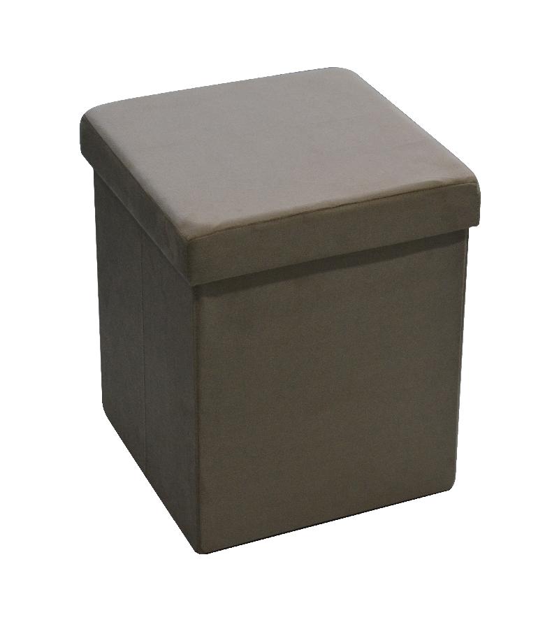 პუფი სათავსოთი,  დასაკეცი   #XYF230863-5  (38*38*37,5)   ფერი. TAUPE  მწარ. BAILEY