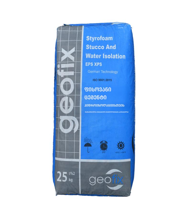 ფისოვანი ცემენტი 25კგ GeoFix (წყალდამცავი)