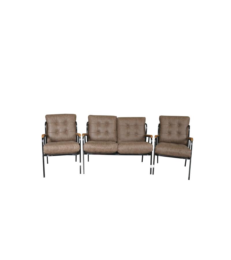 Set of chairs KEYIF 2+1+1 color. CASSA 07 Bitter. ALPINO