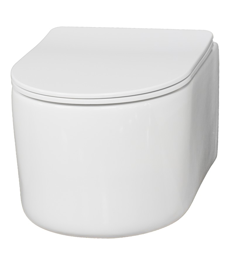 Wall mounted toilet LT-072E-UQ3 white, with lid (Tornado Quiet) LETOP