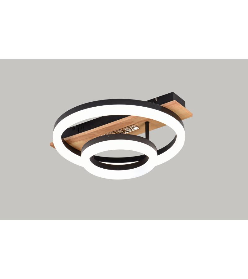 ჭაღი LED   GZCG-CH8002/230+400A  20W + 5W  ფერი:  Black + Wood (4000K) 