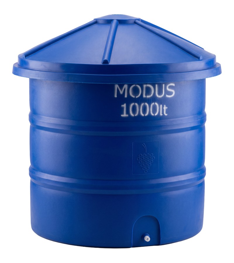 Tank double layer 1000 lt. Vertical large headed blue DAR CAPITAL