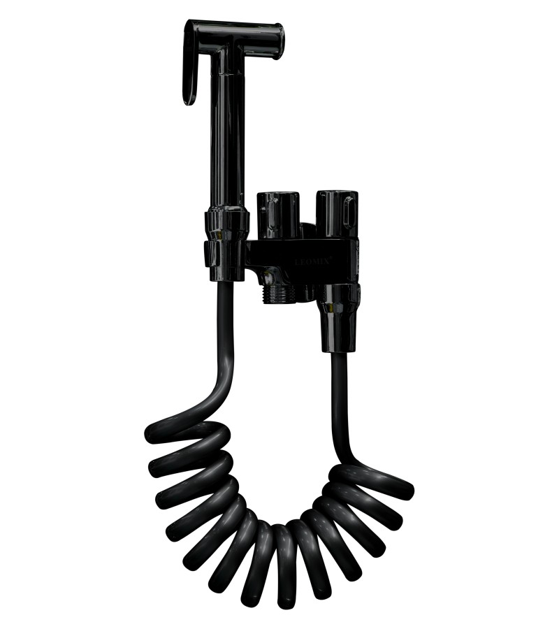 ბიდის ონკანი  LS-792BK  შლანგით   ფერი: შავი    მწარ. LEOMIX