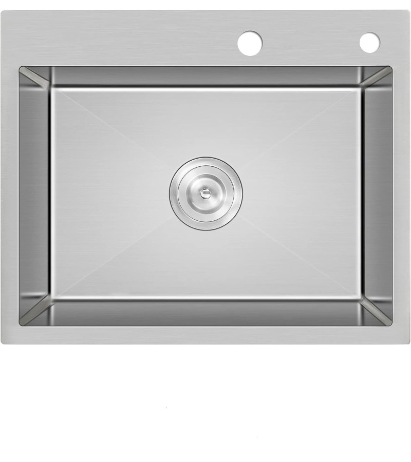 stainless steel Sink size: 60*45 1-piece. Siphon. With strainer (CHROME) NYWY-24-4