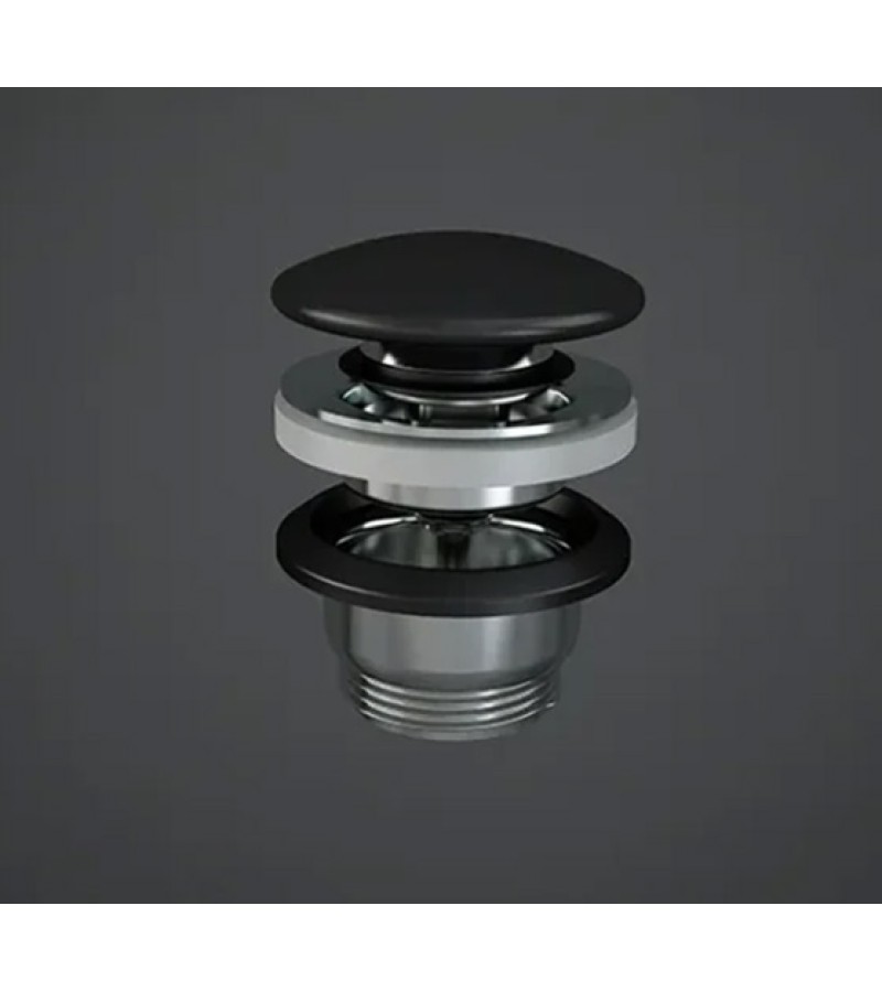 სიფონის კერამიკული თავი   POP-UP  WASTE  MAT BLACK  DUO000504A   RAK CERAMICS