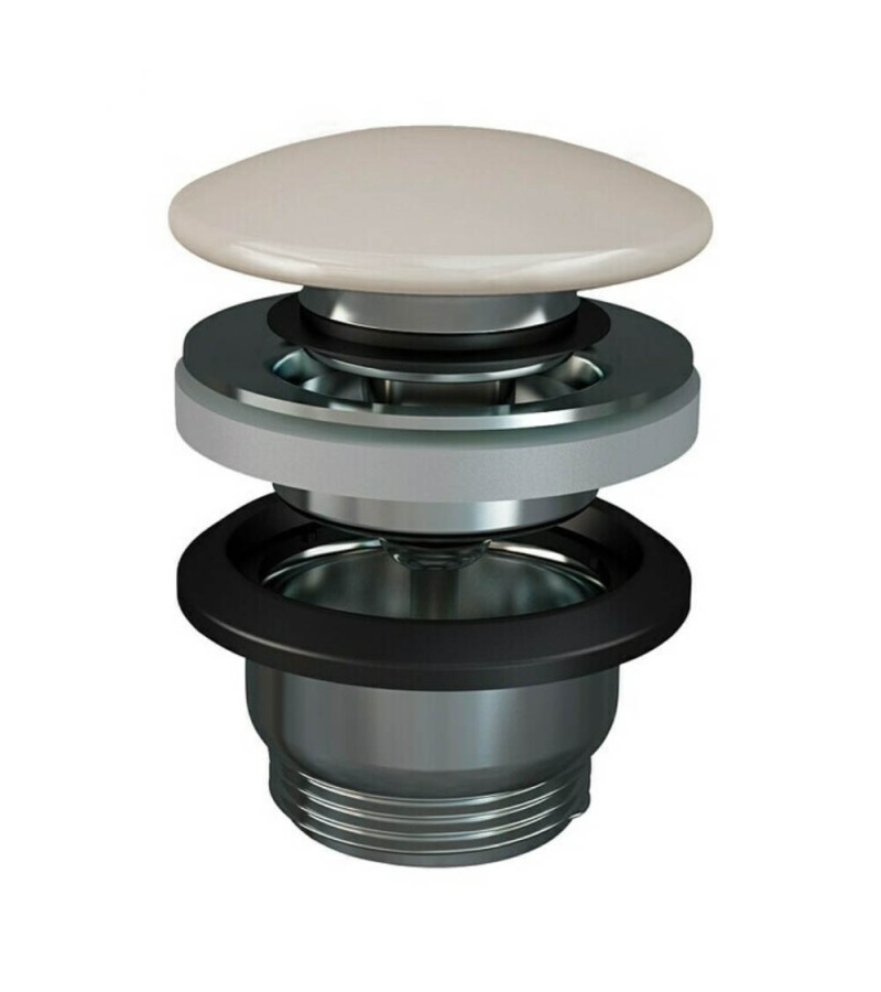 სიფონის კერამიკული თავი   POP-UP  WASTE  MAT GREIGE  DUO000505A   RAK CERAMICS