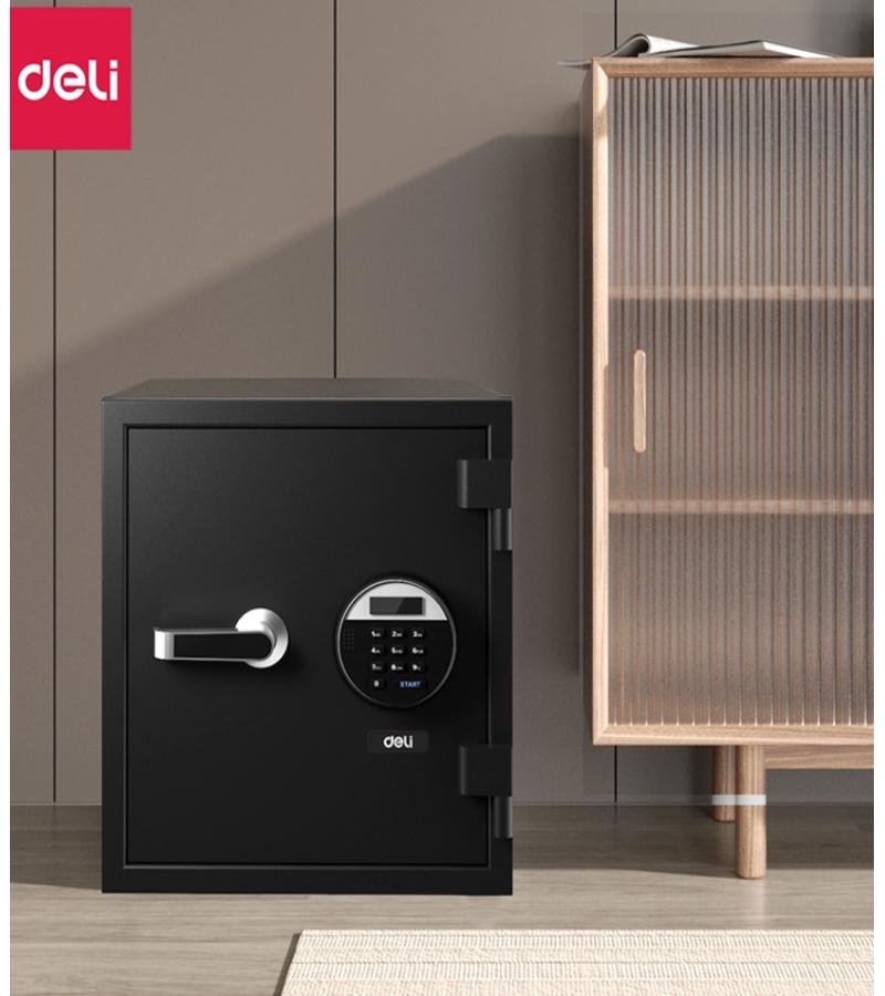 სეიფი  T581  ზომა. 42*38*30 სმ   BLACK   FIREPROOF SAFE   მწარ. deli