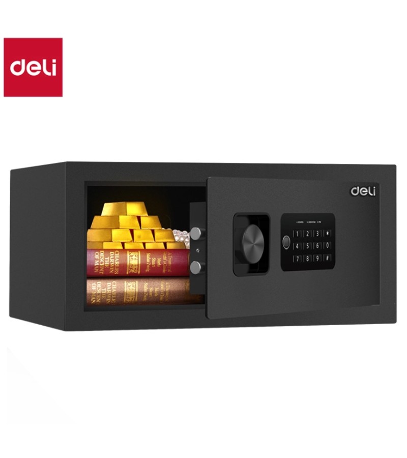 Размер сейфа T531. 17*23*17 см. ЧЕРНЫЙ.