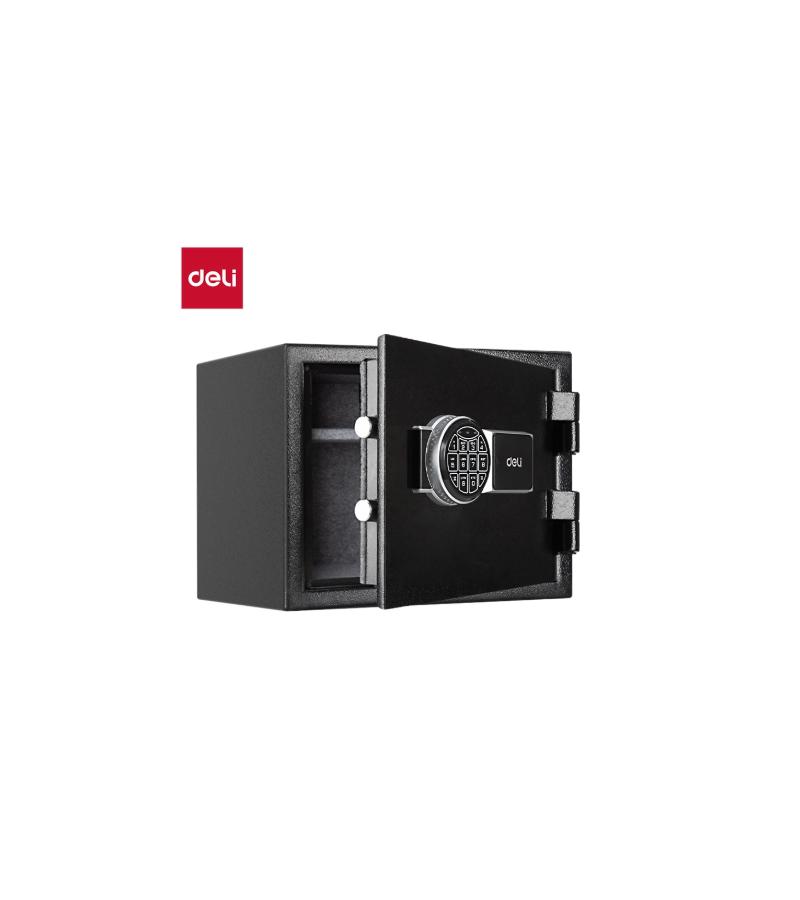 სეიფი  T586  ზომა. 30*38*30 სმ   BLACK   FIREPROOF SAFE   მწარ. deli
