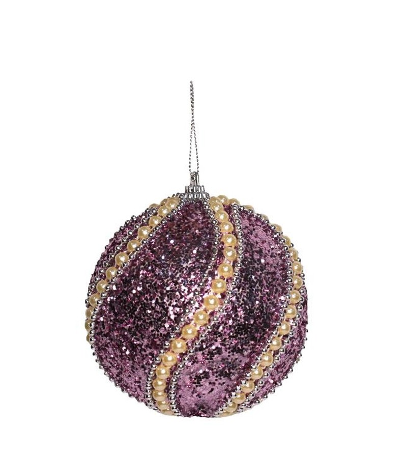 საახალწლო სათამაშო   ბურთულა 2ც 10 სმ  LILI24-A3-32249LP+W10