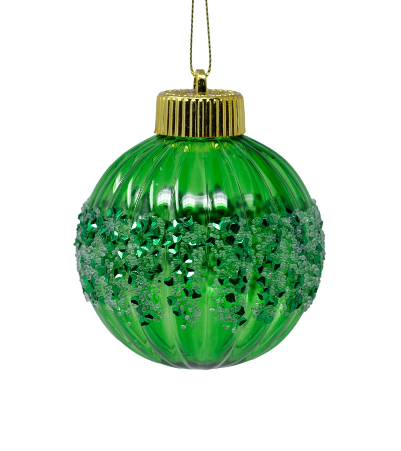 Новогодняя игрушка шар 3 шт 8 см LILI24-A3-10010E8