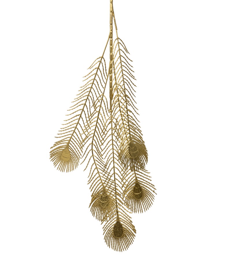 საახალწლო აქსესუარი  ''ფოთოლი  CYGY-HY125-29059  GOLD (72 CM)