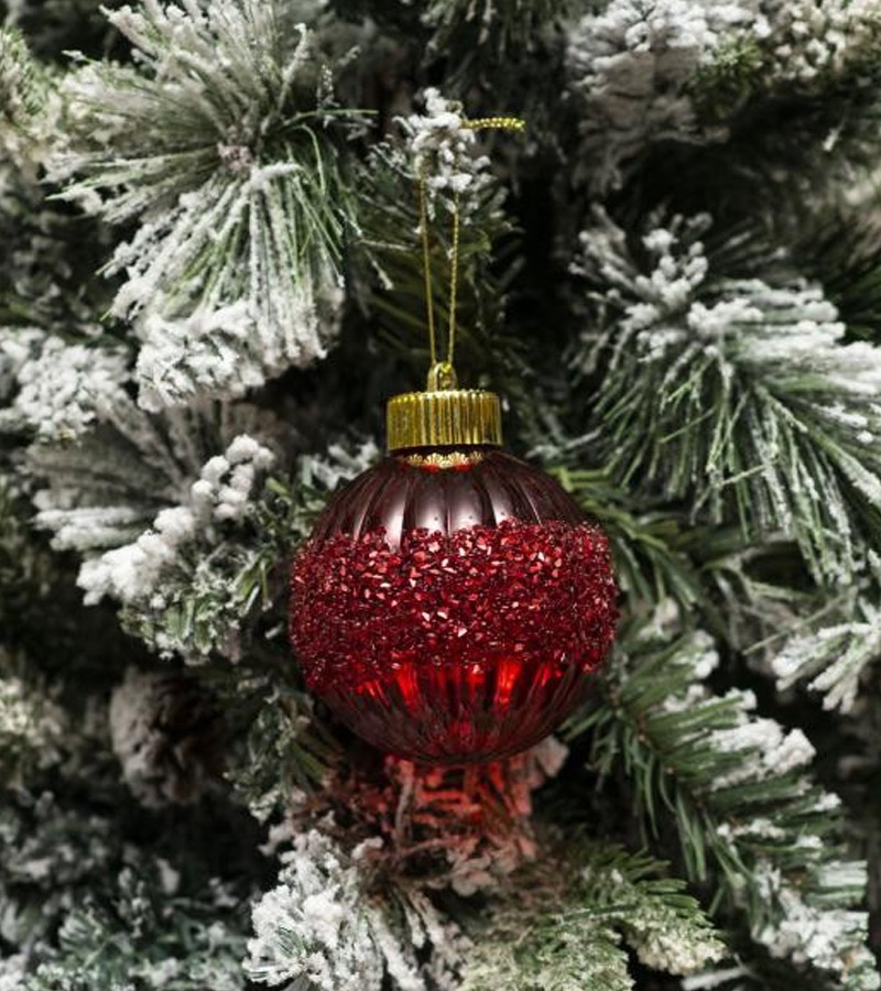 საახალწლო სათამაშო   ბურთულა 2ც 10 სმ  LILI24-A3-10010R10