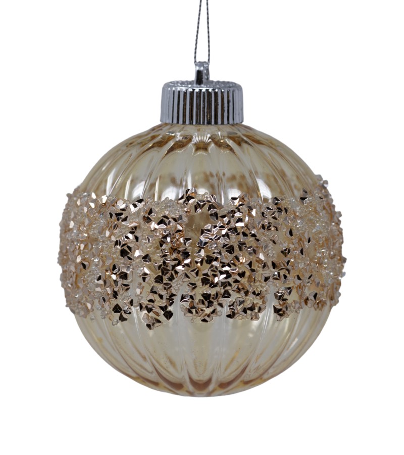 Новогодняя игрушка-шар 2 шт 10 см LILI24-A3-10010CH10