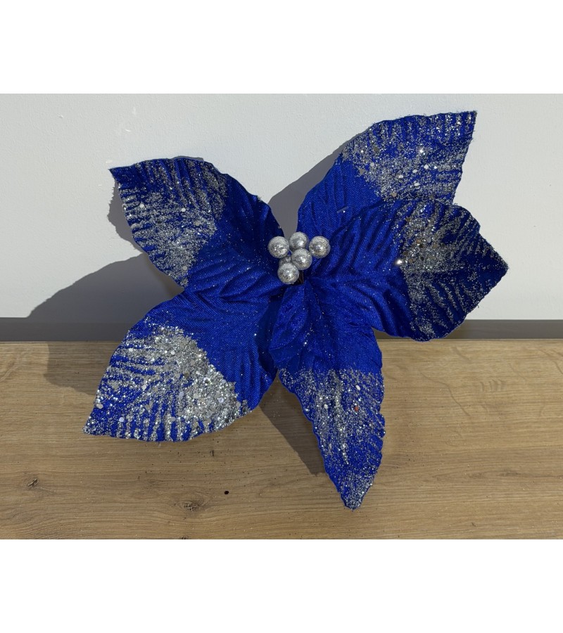 საახალწლო აქსესუარი  ყვავილი CYGY-CF202401  BLUE  ზომა: 33 სმ