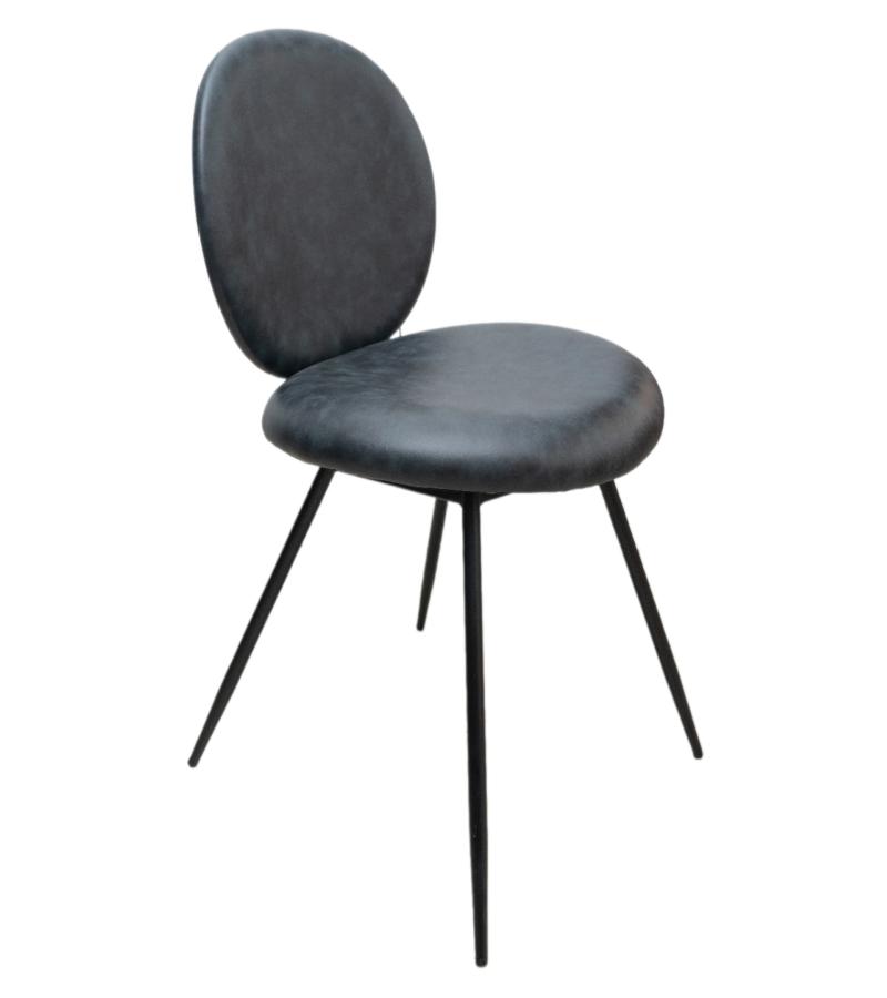 სკამი   #DC9516 / YD-6  walnut back  (55*46*81)  ფერი. DARK GREY
