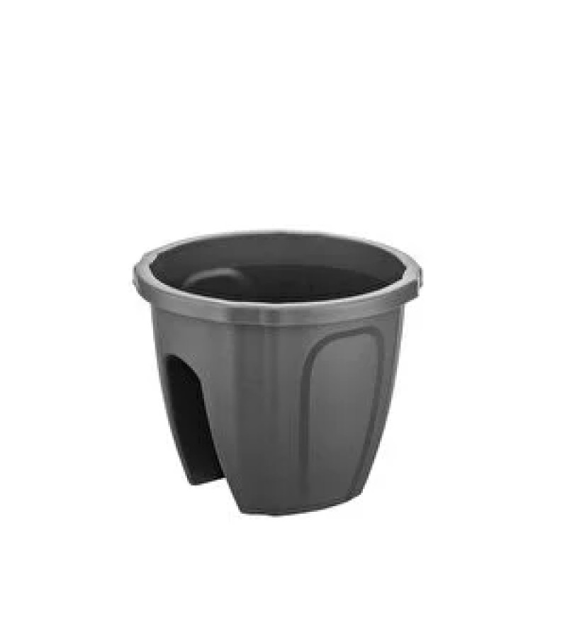Пластиковый горшок 5712 OPAL круглый 6 л. Цвет: ANTHRACITE SENYAYLA.