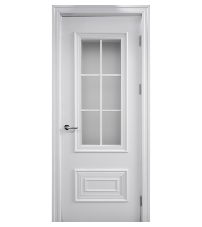 კარი მინით  MDF  Дует-2  ზომა. 80*2150  ფერი. 9003 Белая