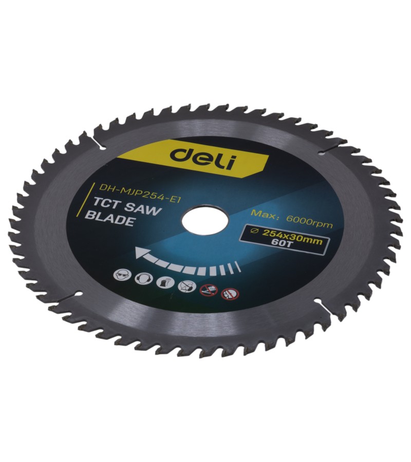 Cutting disc (TCT saw) 254*30(mm) 60T DH-MJP254-E1 black.  deli 