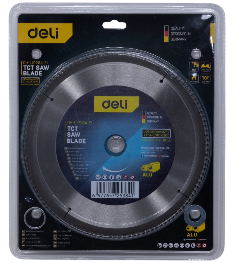 Cutting disc for aluminum (TCT saw) 254mm(10) x 120T DH-LJP254-E1 Bitter.  deli 