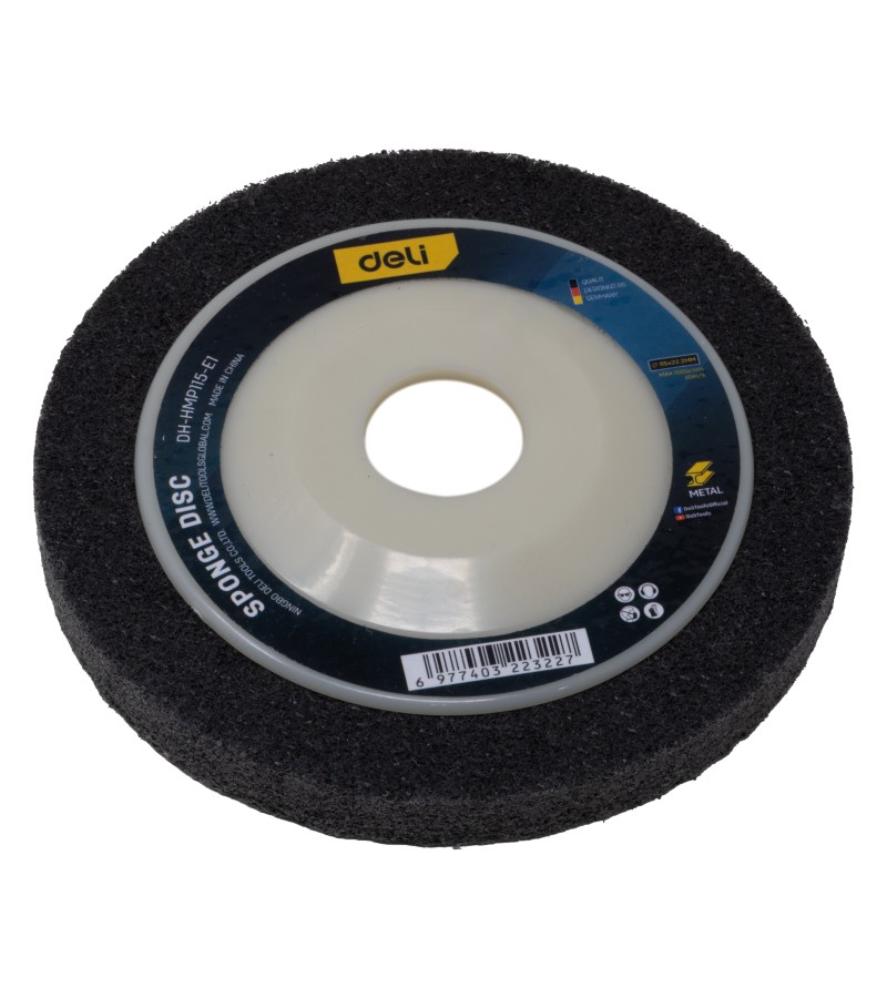 Polishing disc (Sponge Disc) 115*22.2 mm DH-HMP115-E1 black.  deli 