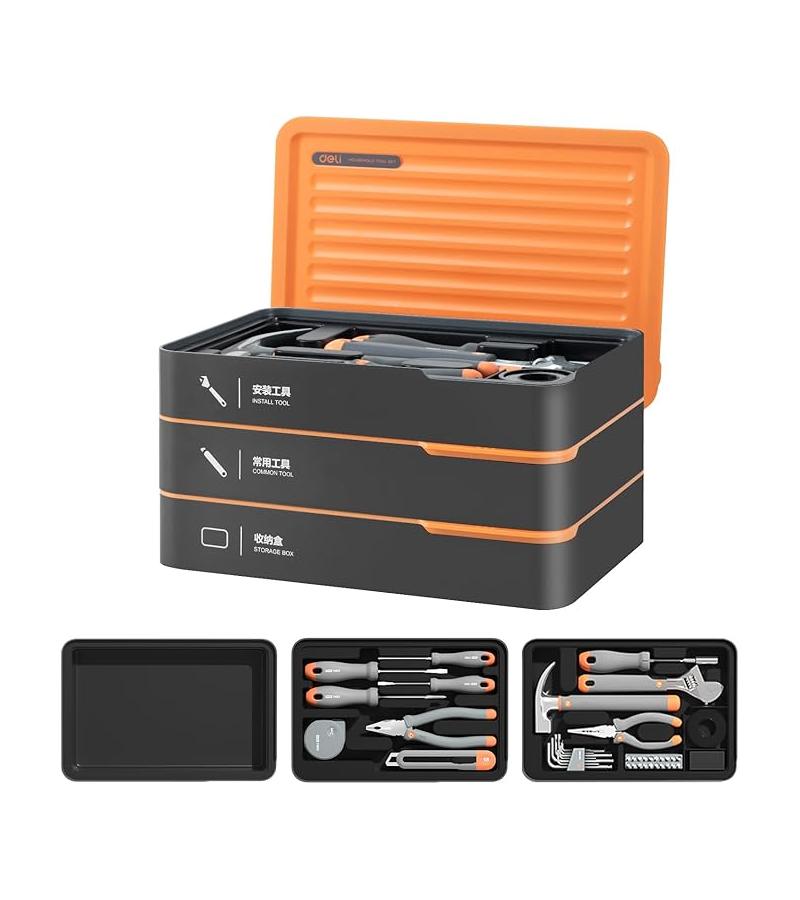 ხელსაწყოების ნაკრები  42ც  H1001-ADE  Home°/ Grey-Orange   მწარ.  deli 