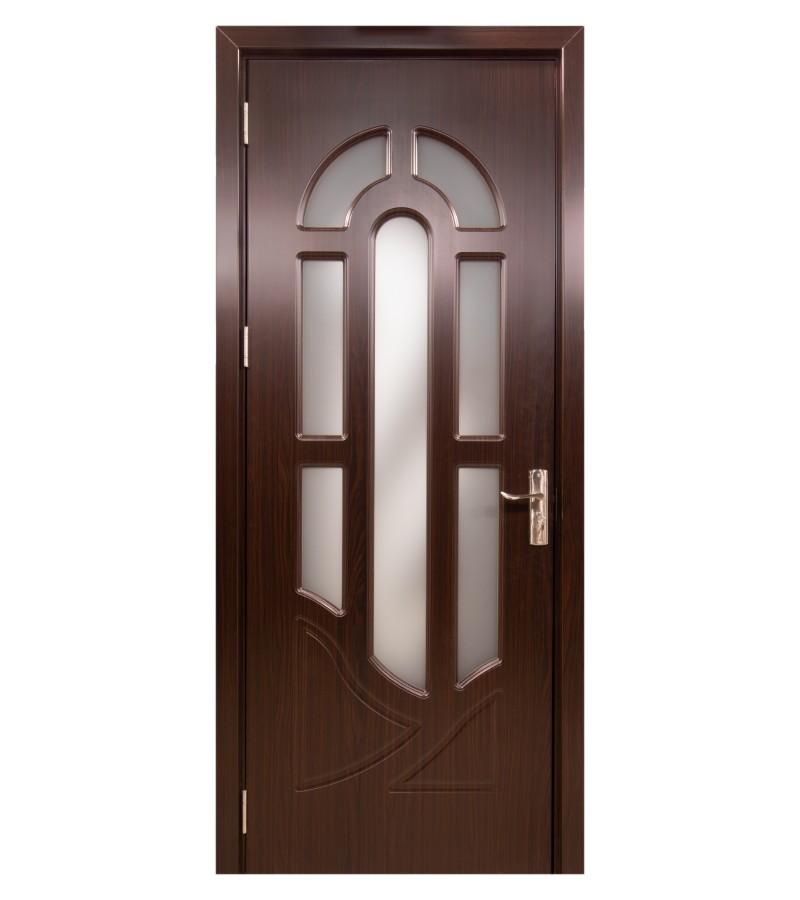 კარი მინით  KM-288 ზომა  205*80*4 ფერი  Walnut (7-5)