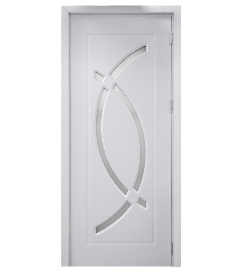 კარი მინით  OP-104 ზომა  215*80*4 ფერი  pure white (KC-013)