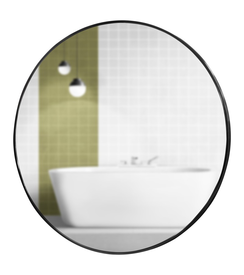 Круглое зеркало YDJY-80# черное Размер: 80*80