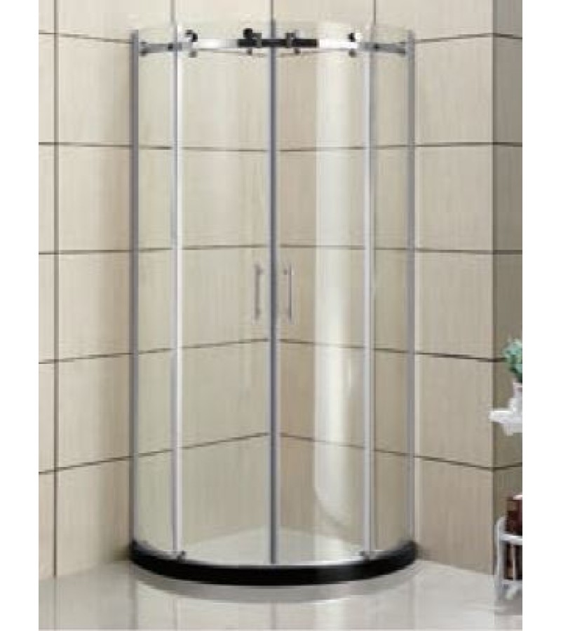 Shower cabin glass set.  BXG-17-10 size. 100*100*195 cm with black border 5*6 cm Aokelya