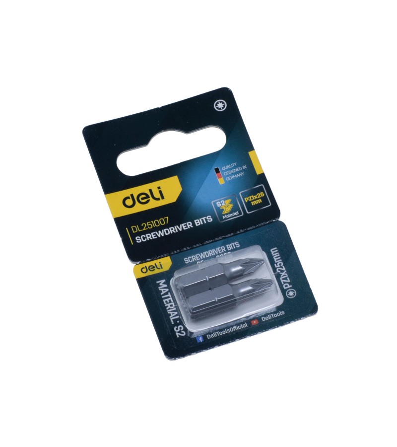 სახრახნისის პირები  2ც  PZ1x25მმ   DL251007    მწარ.  d e l i 
