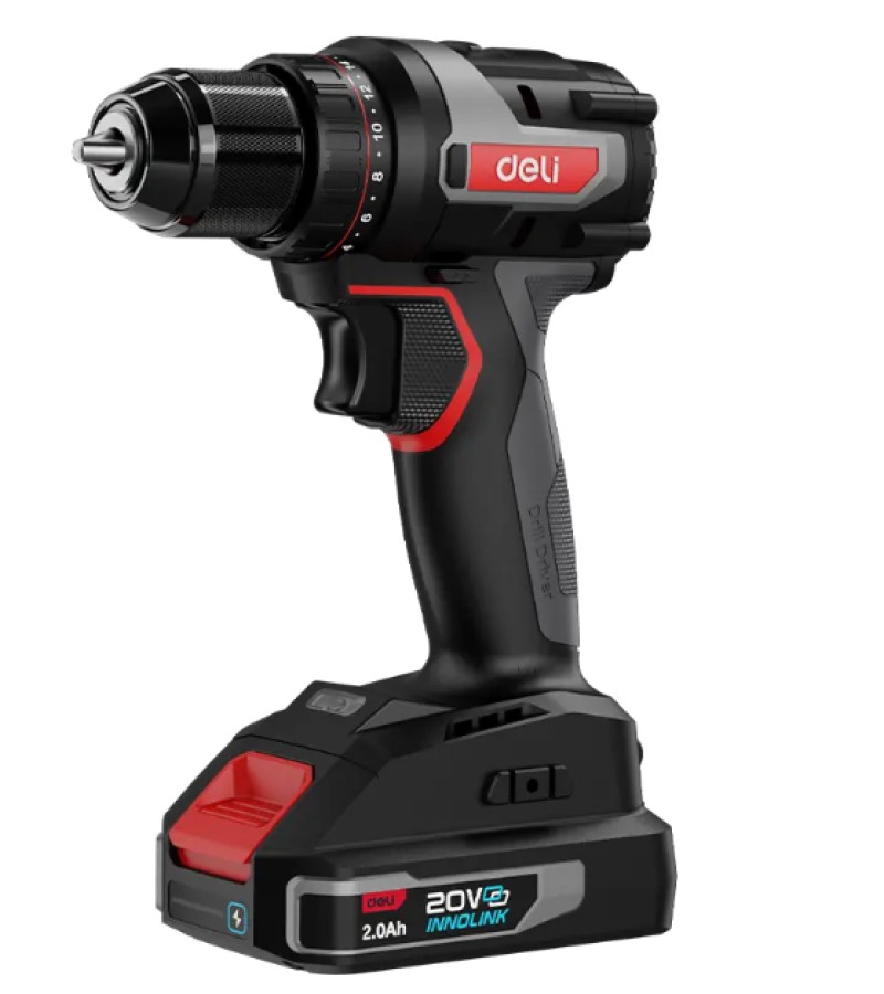 ქანჩსახრახნი დარტყმით ელემენტით  20V  2+1  2Ah*2   DE-DZ20-1D2   მწარ.  d e l i 