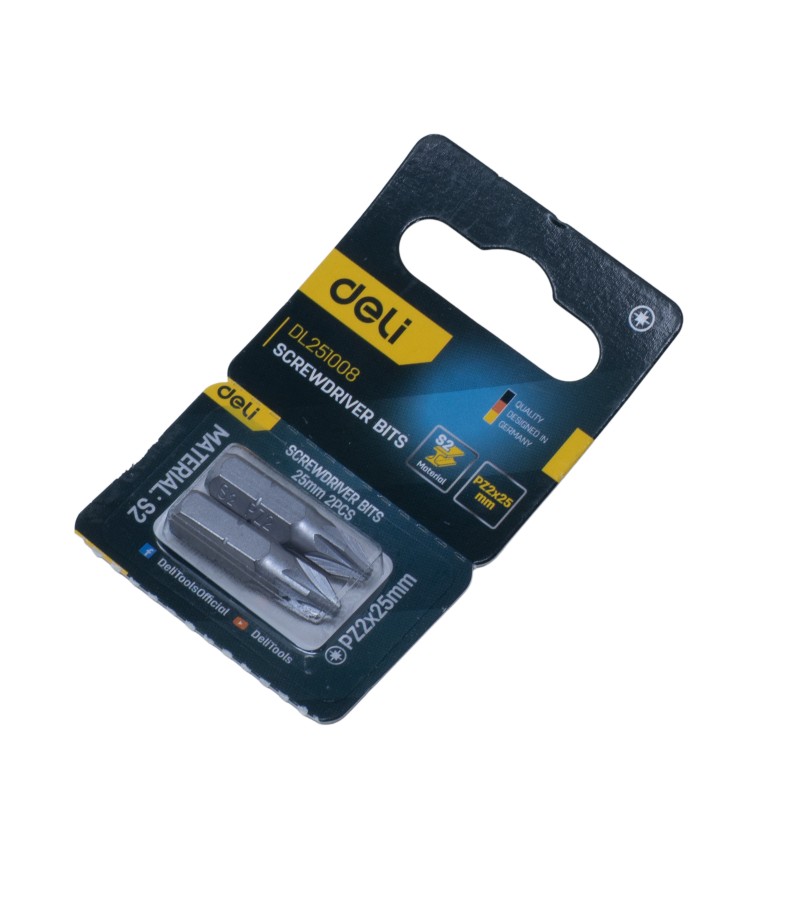 სახრახნისის პირები  2ც  PZ2x25მმ   DL251008    მწარ.  d e l i 