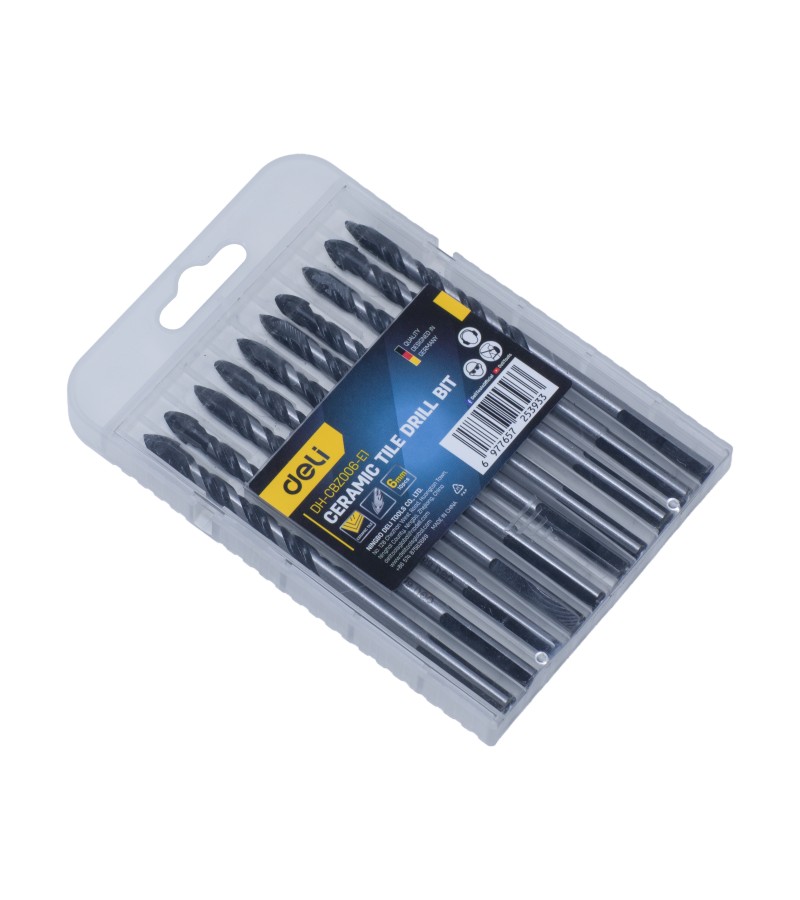 ბურღი კერამიკის  10ც  6მმ  45#+YG6X  DH-CBZ006-E1    მწარ.  d e l i 