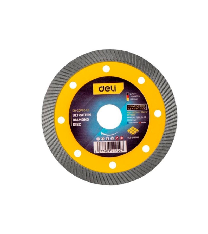 ალმასის საჭრელი დისკი  110x20 (16) mm  DH-CQP110-E3    მწარ.  deli 