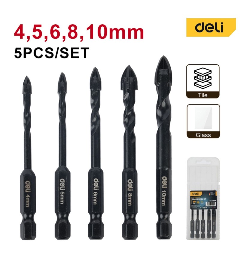 Сверло для стекла 4/5/6/8/10 мм #DH-CZZ005-ED2 d e l i