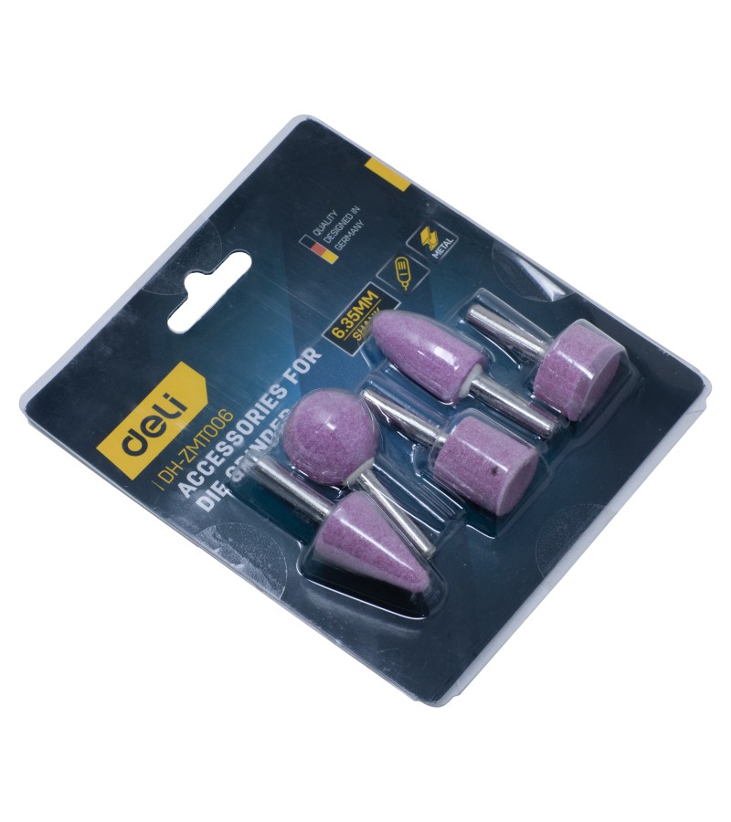 საპრიალებელი ხელსაწყოს თავაკები  (5ცალი)  DH-ZMT006  Red   მწარ.  deli 