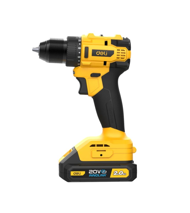 ქანჩსახრახნი დარტყმით ელემენტით  20V 45Nm 2.0Ah*2   DC120   მწარ.  deli 