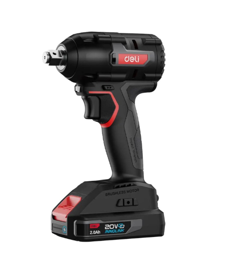 ქანჩის მოსახსნელი  20V 320NM  2Ah*2  DE-BS20-1D2  RED   მწარ.  deli 