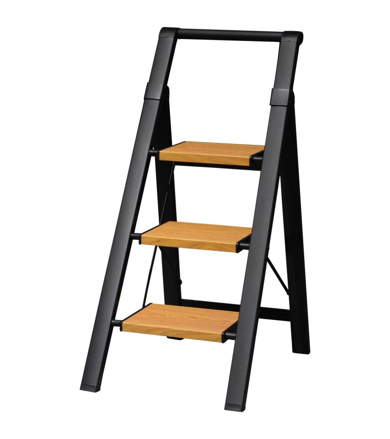 Ladder - with 3 steps MYTY-2508 Color: black + wood color