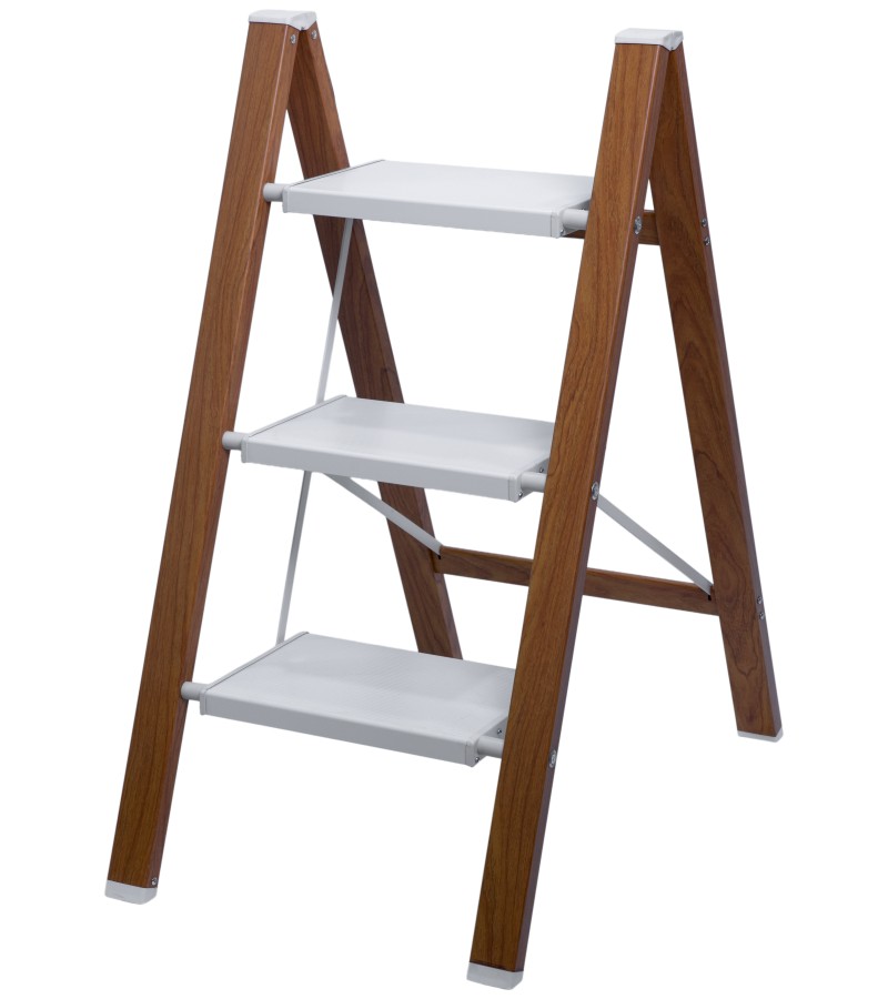 Ladder - with 3 steps MYTY-2504 Color: wood color + white