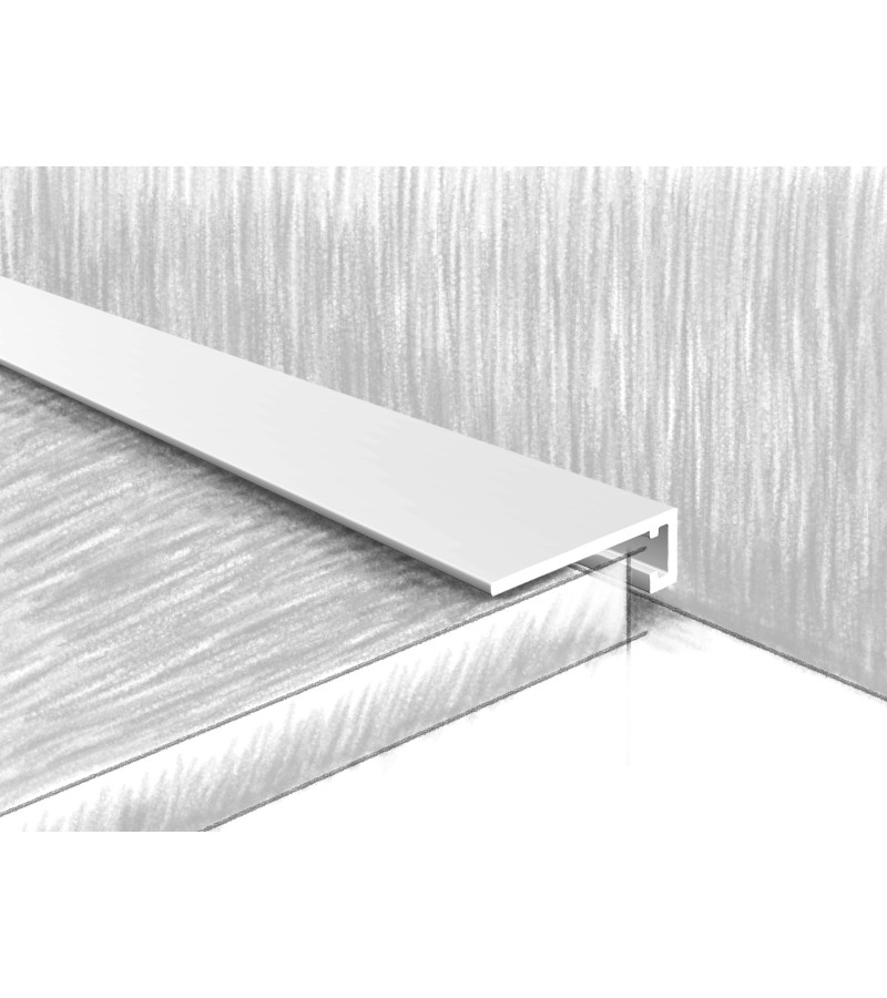 ალუმინის მიკროპლინტუსი 18მმ  МС18-013Е 2,4მ  БЕЛЫЙ   მწარ.  KTM