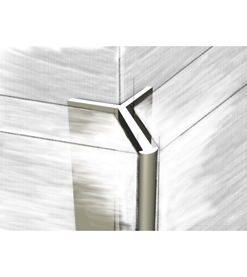 Уголок алюминиевый внешний 45° 10мм #337-06М 2,70м Шампанское горькое. КТМ