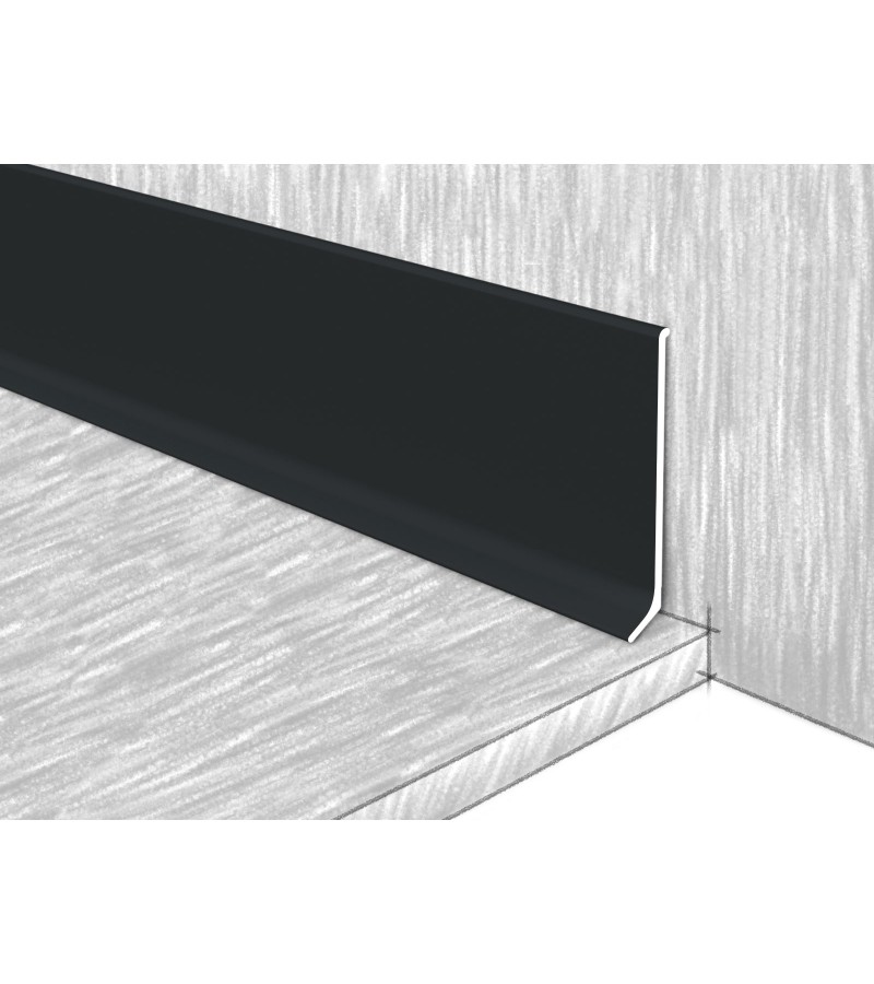 ალუმინის პლინტუსი 60მმ  #ПТ80-311М 2,7მ ЧЕРНЫЙ СОФТ   მწარ.  KTM