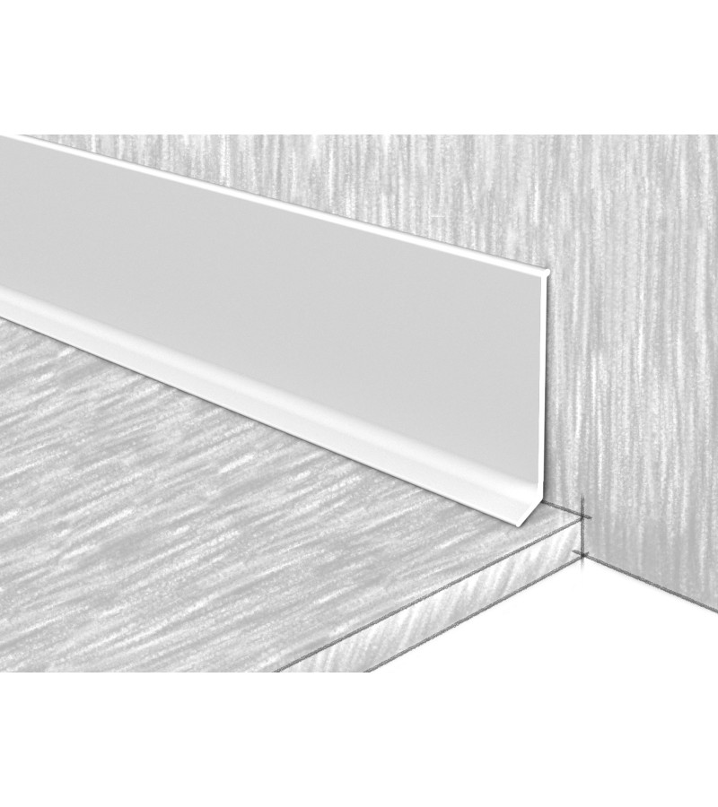 ალუმინის პლინტუსი 60მმ  #ПТ80-013М 2,7მ  БЕЛЫЙ   მწარ.  KTM