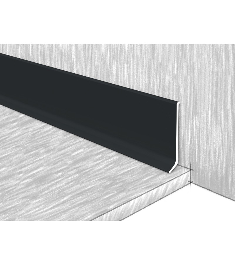 ალუმინის პლინტუსი 60მმ  #ПТ60-311М 2,7მ ЧЕРНЫЙ СОФТ   მწარ.  KTM