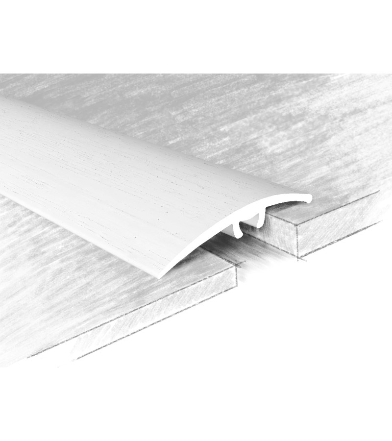 ლამინატის გადასაბმელი ალუმინის თვითწებადი 41მმ   #72-012К 0,90მ  Дуб Вайт   მწარ.  KTM