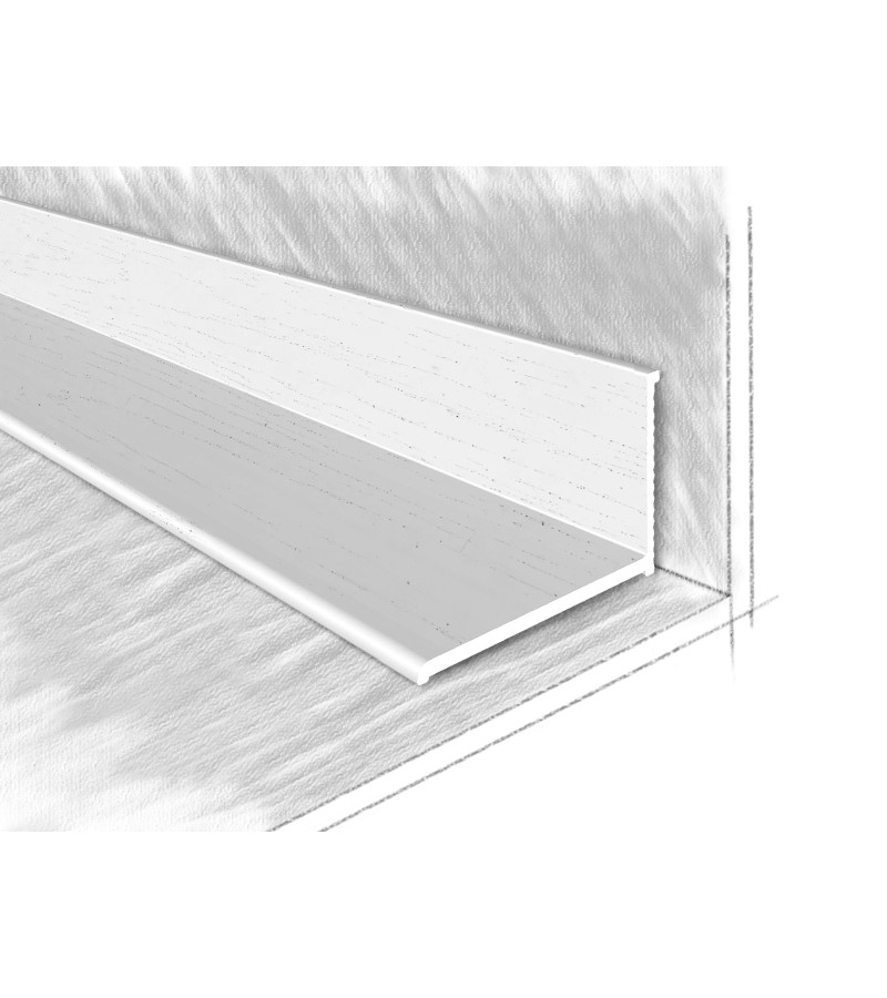 Уголок внутренний алюминиевый 22,5Х12,6мм #2212-012М 2,70м Дуб Вайт мр.  КТМ